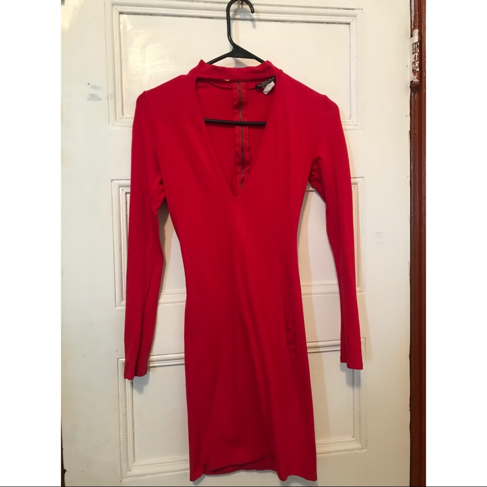 Red Long Sleeve Dress